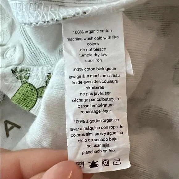 Cactus & Pumpkin Patterned Baby Footie Pajamas - Picture 3 of 4